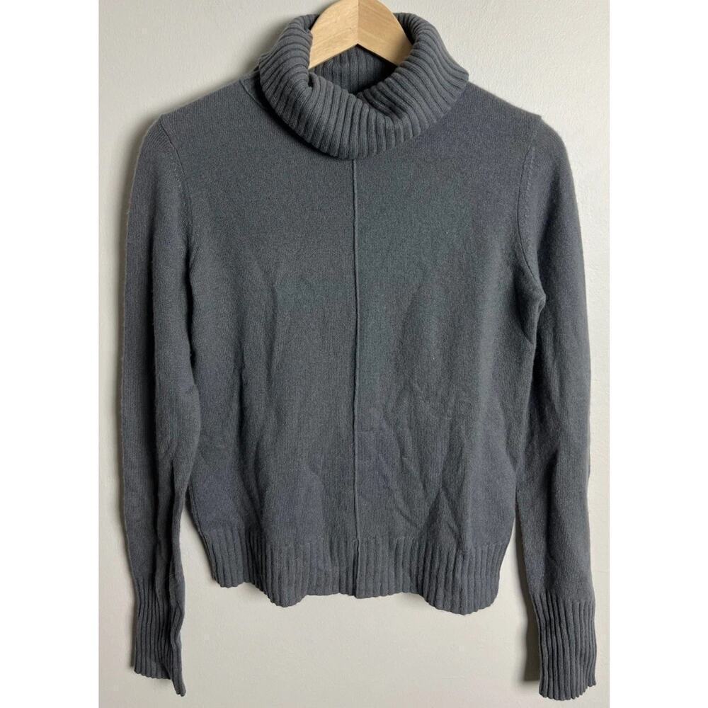 Inhabit 100% Cashmere Gray Turtleneck Sweater Long Sleeve Size Small Women’s